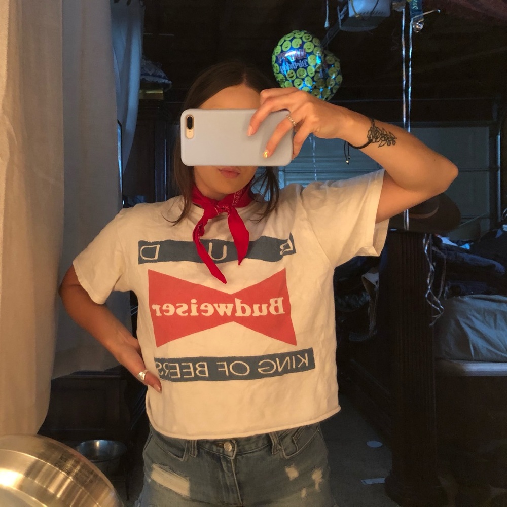 Cropped Vintage Budweiser Tee